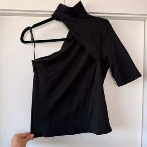 Chic Black One Shoulder top